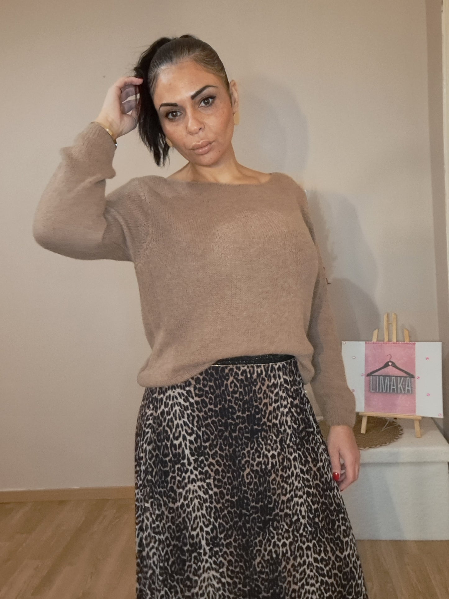 Pull couleur marron claire