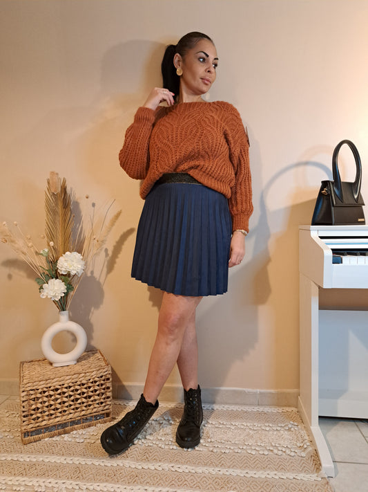 Pull en maille couleur camel